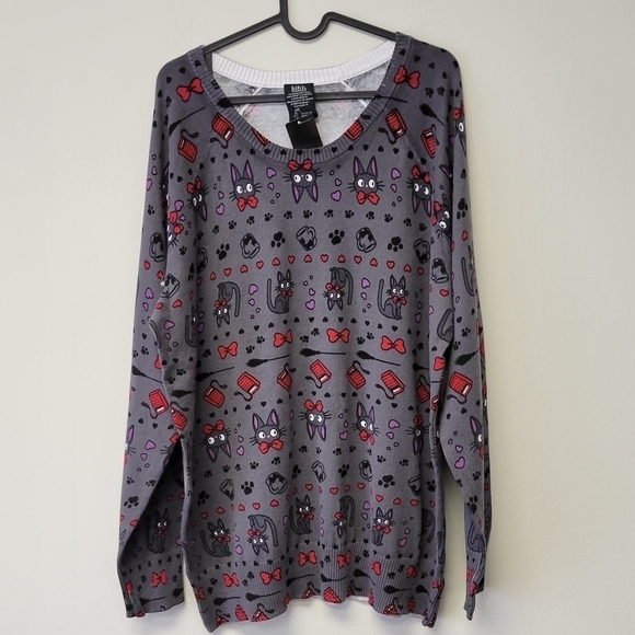 Torrid Kiki's Delivery Service Jiji Sweater Gray 1X - Picture 3 of 9
